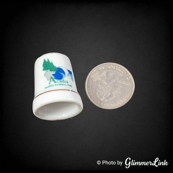 Acadia National Park Maine Souvenir Porcelain Collectible Thimble - Picture 4 of 10